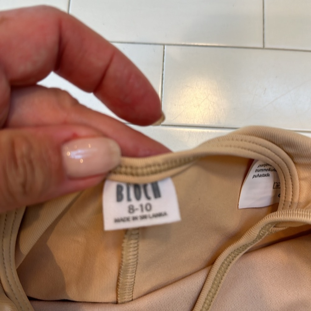 BLOCH Nude Spaghetti Strap Leotard (Kids 8-10) - Picture 5 of 5